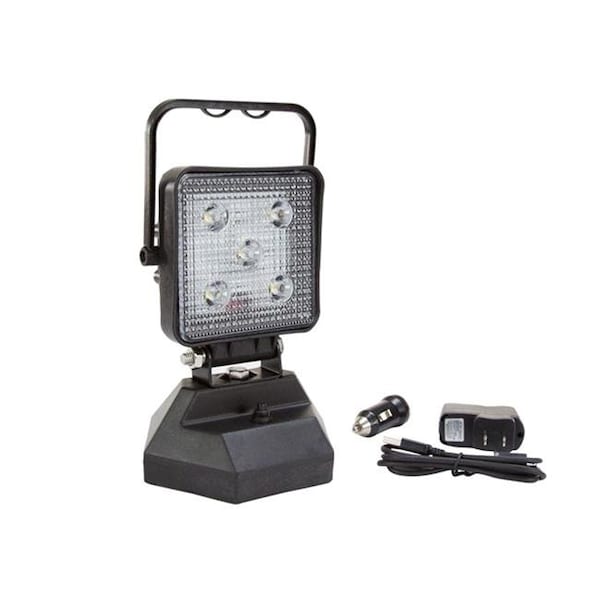 Larson Electronics RL-15-LED-CPR 15 watt LED Light; Rechargeable Lithium Ion Battery with USB Port - 1100 Lumens